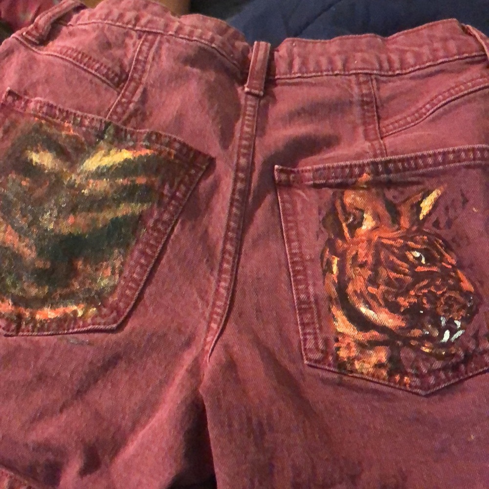 Hand painted cat shorts - Picture 1 of 6